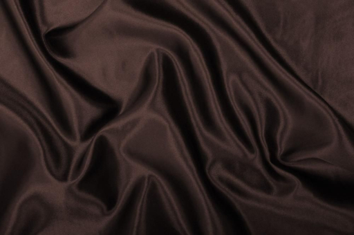 Bk5077370 Z1 Stoffreste Bekleidungsstoff Satin - Seidentouch - Dunkelbraun - 1,0 Meter