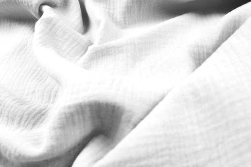 Bk5710001 Double Gauze Weiss Musselin-Bettwäsche-Stoff - 280 cm - Weiß - 2,0 Meter Weiß
