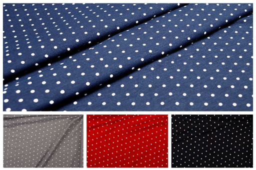 Schöner Jersey aus Viskose und Elasthan mit klassischem Pünktchen-Muster Bk5838 Jersey Kleine Punkte S4y Neu Viskose Jersey-Stoff - Kleine Punkte