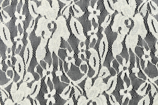 Bk6200065 Elastische Spitze Creme Wäsche-Spitze elastisch - Blüten - Creme - 2,0 Meter Creme