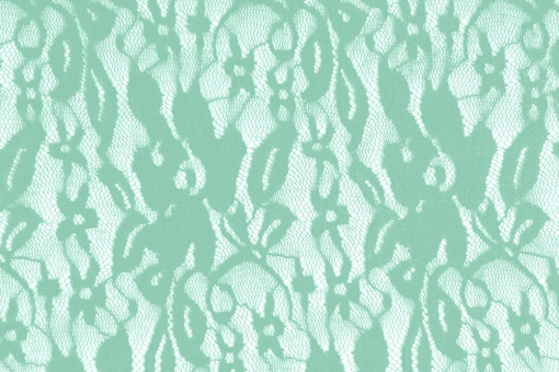 Bk6200412 Elastische Spitze Mint Wäsche-Spitze elastisch - Blüten - Mint - 1,0 Meter Mint