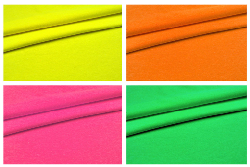 Knalliger Jersey in Signalfarben - mit Kleidungsstücken aus diesem Stoff wird niemand übersehen! Bk6346 Neon Jersey S4y Fasnacht Stoffe Einfarbig Jersey - NeonJerseystoff in Neonfarben