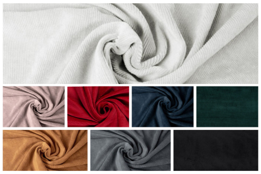 Toller Feincord - sehr strapazierfähiger Bekleidungsstoff mit samtig weicher Oberfläche  Bk6645 Feinripp Cord Farbtafel(1) Uni Feinripp-Cordjersey - UniFarbtafel für den Feinripp - Jersey-Cord - Uni
