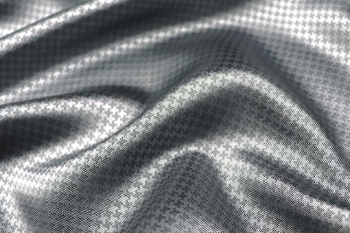 Edles Acetat, geschmeidige Viskose und ein schickes Karomuster in Jacquard-Webart! Bk7532910 Taft Pepita Silber Taft Jacquard-Taft deluxe - Pepita - SilberTaftstoff mit Pepitamuster