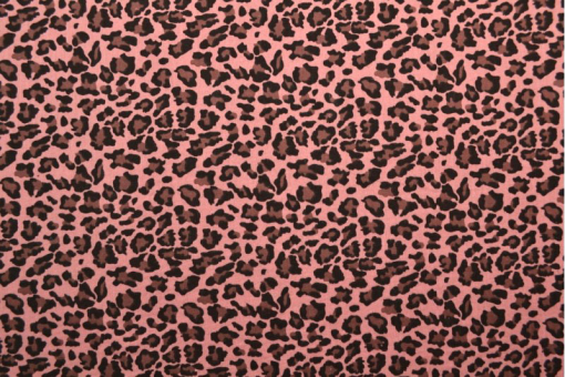 Rosafarbener Musselin-Stoff in mit animalischem Print Bk7580 Musselin Leo Rosa Neu Musselin Stoffe Musselin - Leo - RosaMusselin mit Leomuster