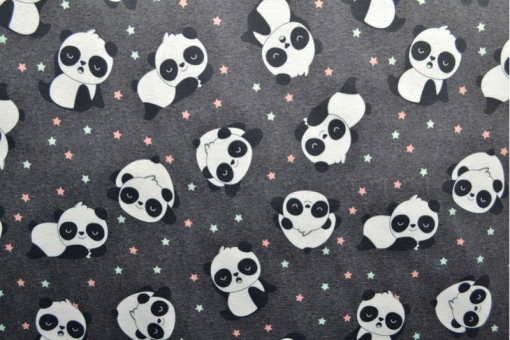 Ein echt PANDAstischer Stoff, der warm hält und niedlich aussieht! Bk7598 Alpenfleece Pandas Kinderstoffe Alpenfleece - Panda PandaAlpenfleece mit putzigen Pandabären