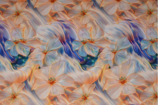 Fließender Viskosestoff mit eindrucksvollem Blüten-Motiv in 3D-Optik Bk7720 Viskose 3d Marble Flowers Viskose Viskosestoff 3D - Marble FlowersViskosestoff mit Blumen und Marmoreffekt