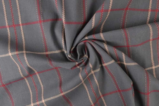 Ein zeitloser Karostoff, der mit seinem klassischen Muster Eleganz und Stil in jedes Design bringt. Bk7782 Baumwolle Kariert Grau Karo / Schottenkaro Baumwoll-Leinen Schottenkaro - GrauBaumwollstoff Schottenkaro in Grau