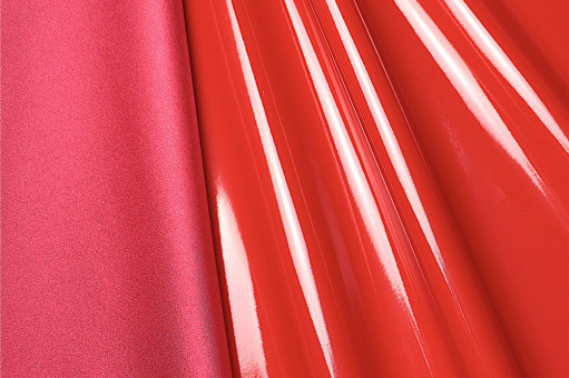 Glänzender Lack-Lycra mit Latex-Optik – elastisch, auffällig und perfekt für extravagante Mode. Bk7870 Lacklycra Rot Lack + Folienstoffe Lack-Lycra - Rotlack lycra rot