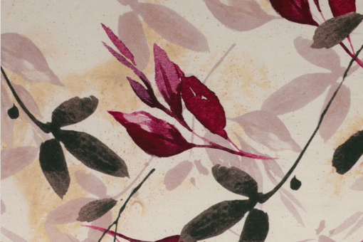 Zarter Viskosestoff mit weichem Fall und floralem Aquarell-Print in sanften, harmonischen Farbverläufen.
 Bk7903 Viskose Berryblossom S4y bedr. Bekl. Stoffe Viskosestoff - Berry BlossomBedruckter Viskosestoff