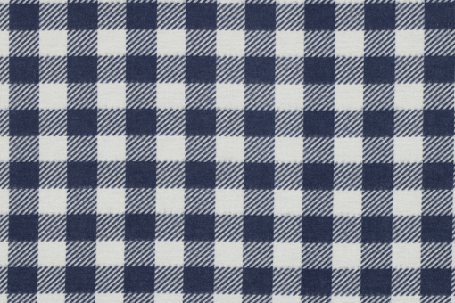 Weicher Flanellstoff mit klassischem Karomuster in Marineblau und Weiß. Ideal für Bekleidung, Dekorationen und gemütliche Wohnaccessoires. Bk7980 Flanell Marine S4y Flanell Flanellstoff - Landhauskaro - MarineFlanellstoff mit blauen Karos