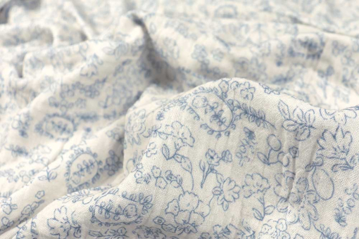 Überbreiter Musselin im Toile-de-Jouy-Stil - ideal für Decken, Bettwäsche und stilvolle Kleidungsstücke Bk7984 Musselin Frucht Toile de Jouy Musselin - Toile Floral - 250 cmMusselin mit Toile-Motiv