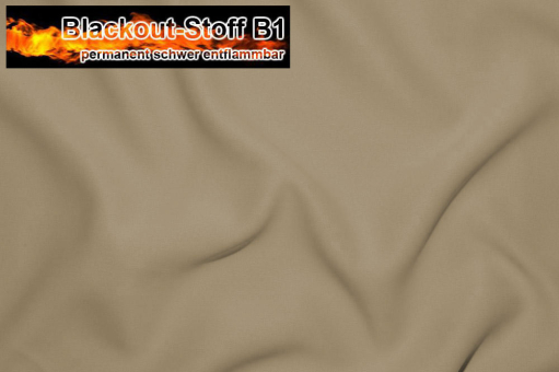 Blackout Stoff Beige S4 Mit(1) Blackout-Stoff - permanent schwer entflammbar - Beige - 1,0 Meter Beige