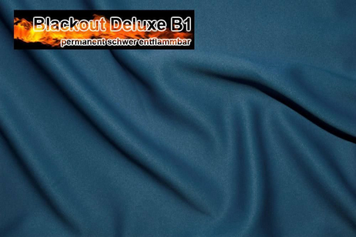 Blackout Stoff Deluxe Schwer Entflammbar Nachtblau  Z1  Blackout Deluxe - Permanent schwer entflammbar - Nachtblau - 1,0 Meter Nachtblau