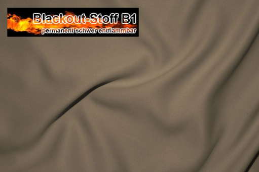 Blackout Stone Blackout / Gardinen Stücke Blackout-Stoff - permanent schwer entflammbar - Stone - 2,0 Meter Stone