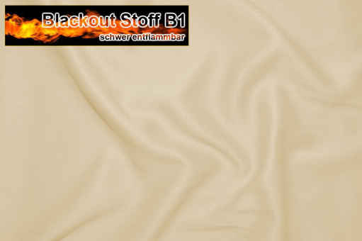 Blackoutb1 Stoff Champagner S4(2) Blackout Stoff B1 - Champagner - 1,0 Meter