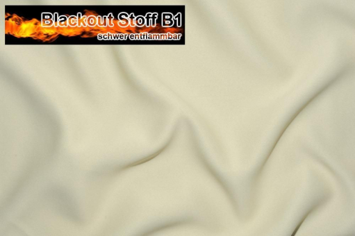 Blackoutb1 Stoff Creme S4 Z1 Blackout / Gardinen Stücke Blackout Stoff B1 - Creme - 2,0 Meter Creme