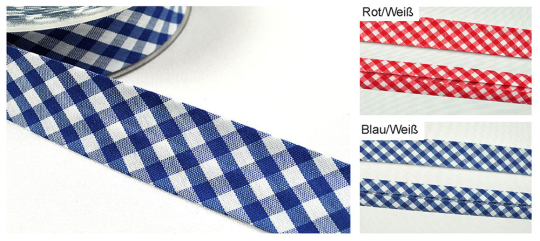 Wählen Sie Ihre Lieblingsfarbe und sichern Sie sich ein wunderschön kariertes Schrägband in Top-Qualität! Bm1090 Schraegband Karo S4y Einfassband Vichy-Karo-Schrägband - 3/6 cm breit - MeterwareFarbtafel mit karierten Schrägbändern in verschiedenen Farben
