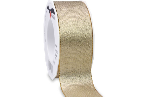Glitzerndes Band in Gold - 40 mm breit  Bm1170001 Glitzerband Gold Dekobänder Glitzerband - Meterware - GoldGlitzerband in Gold