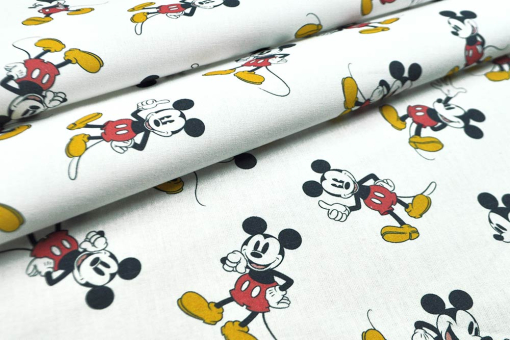 Seit Ewigkeiten die beliebteste Maus der Welt - nun endlich auch auf reiner Baumwolle! Co6614 Baumwoll Dekostoff Mickey Mouse S4 Tiere Baumwoll-Dekostoff - Mickey Mouse©Baumwollstoff mit Mickey-Mouse-Motiv