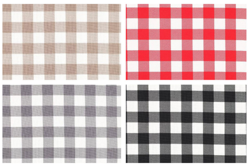 Reine Baumwolle, wasserdicht imprägniert, versehen mit einem klassischen Karomuster Co6655 Canvas Karo S4 Outdoor Baumwoll-Canvas wasserdicht - KaroCanvas-Stoff mit karomustern