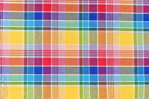 Bunt karierter Stoff aus 100% Baumwolle - perfekt für klassische Kleidungsstücke, Kostüme, Heimdeko und mehr Co6781 Baumwollstoff Karo Karostoffe Karo-Baumwollstoff BeppoBaumwollstoff mit buntem Karomuster