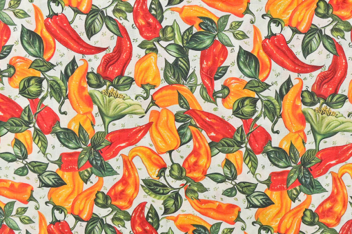 Achtung, scharf! Knallig bunte Webware aus reiner Baumwolle, die für gute Stimmung sorgt! Co6820 Baumwollstoff Chili Dekostoffe Obst/Gemüse Baumwoll-Popeline - Chilibaumwollstoff popeline mit chilli print