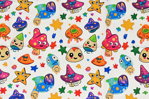 Digital bedruckter, feiner Baumwollstoff mit buntem Monstermotiv! Co6943 Baumwollstoff Monster Baumwolle Kinder Baumwoll-Popeline Digital - Crazy MonstersBaumwollstoff mit Monster-Motiv