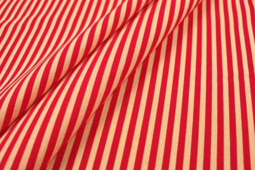 Gestreifte Ware aus reiner Baumwolle in klassisch-zeitlosen Farben! Co6968250 Baumwollstoff Streifen Creme Rot S4 Baumwolle Streifen Baumwollstoff - Streifen - Rot/CremeBaumwollstoff mit Streifen in Rot & Creme