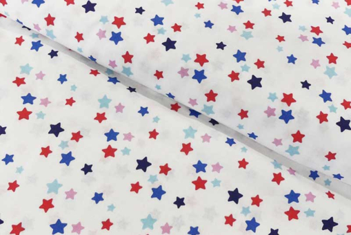 Sternen-Stoff aus reiner Baumwolle zum Patchworken, Basteln und mehr Co6994 Baumwollstoff Sternchen Patchworkstoffe Meterware Baumwollstoff - Sternchen - 110 cmBaumwollstoff mit Sternen-Motiv