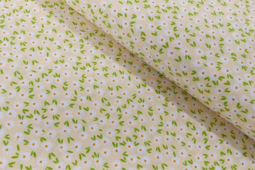Frühlingshafter Stoff aus reiner Baumwolle zum Patchworken, Basteln und mehr Co6995 Baumwollstoff Gaensebluemchen Patchworkstoffe Meterware Baumwollstoff - Mini-Blüten - 110 cmBaumwollstoff mit Blumen-Motiv