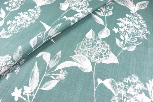 Nostalgisch, floral, verträumt: Ein Stoff aus reiner Naturfaser für Fans der etwas anderen Toile-Designs! Co7016 Baumwoll Dekostoff Toile Blumen S4 Toile de Jouy Baumwoll-Dekostoff - Toile BotaniqueDekostoff mit Blumen-Motiv