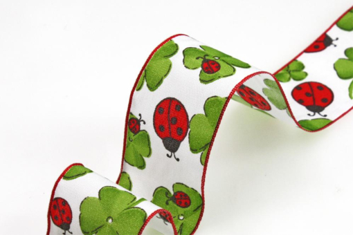 Coccinella Haupt Z1 Drahtkantenbänder Glücks-Band mit Draht  40 mm - 20 m Rolle
