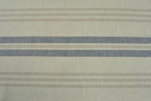 Klassischer Deko-Stoff mit Beige/Blauen Streifen  Ds1818585 Dekostoff Streifen Blau Dekostoff - Leinenoptik - Streifen - Blau - 1,0 Meter