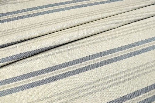 Klassischer Deko-Stoff mit Streifen in Beige und Blau Ds1818585 Dekostoff Streifen Blau S4y Neu Dekostoffe Streifen Dekostoff - Leinenoptik - Streifen - BlauDekostoff mit Beige/Blauen Streifen