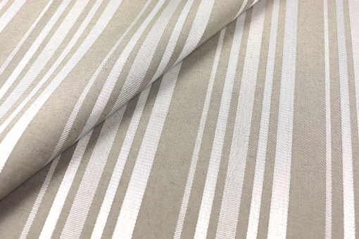 Schön natürlich wirkender Dekostoff in Überbreite mit gestreiftem Muster Ds3043 Jacquard Stoff Streifen S4 Dekostoffe Blockstreifen Dekostoff Jacquard - 280 cm - StreifenJacquardstoff mit Streifen
