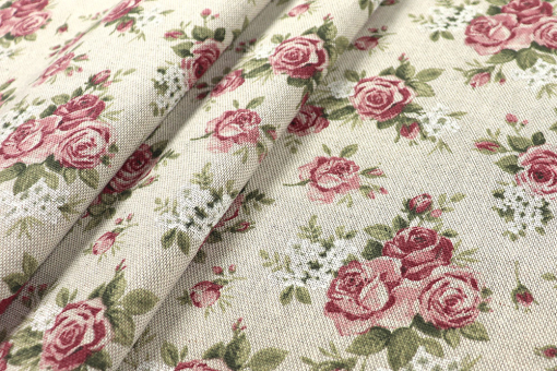 Dekostoff Leinenoptik - Vintage Rose - 280 cm