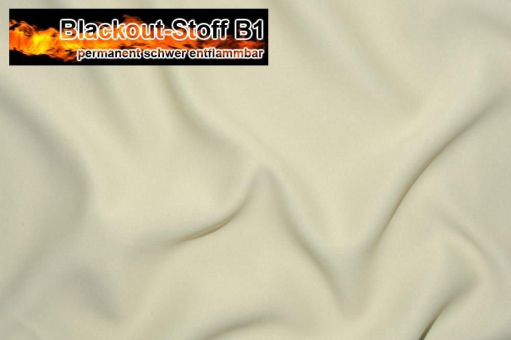 Ds5180020 Beige Permb1 Z1 Reststücke reduziert Blackout-Stoff - permanent schwer entflammbar - Creme - 3,0 Meter Creme