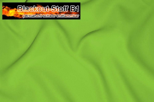 Ds5180409 Blackout Fruehlingsgruen Permb1 Z1 Reststücke reduziert Blackout-Stoff - permanent schwer entflammbar - Frühlingsgrün - 1,0 Meter Frühlingsgrün
