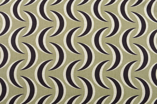 Extravagantes Design auf hochwertigem Mischgewebe für edle Kreationen Ds5859 Dekostoff Monde  Retro-Design - Dekostoff - Beige/Braun - 1,0 Meter