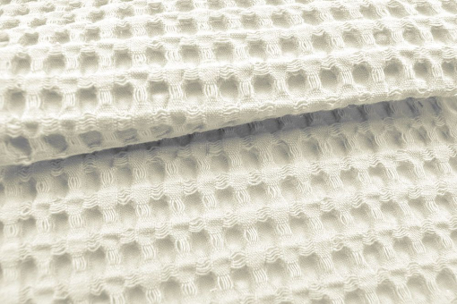 Ds5860 Waffelpique Xxl Creme Waffelpiqué-Stoff XXL - Uni - Creme - 1,0 Meter Creme
