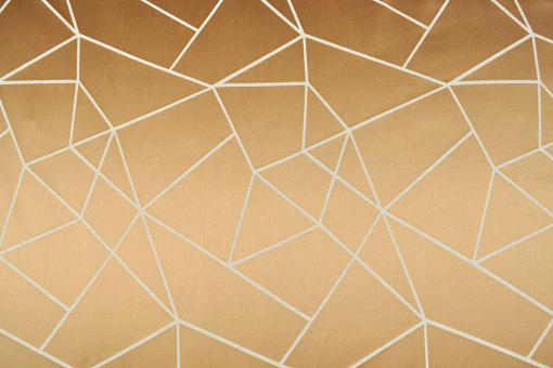 Edler, feiner Jacquard mit elegantem Muster im modernen Stil - in Deutschland produzierte Meterware in 1A-Qualität! Ds5987 Dekostoff Grafik Hellbraun Wende-Dekostoff - New Fashion No. 3 - Goldbraun/Creme - 1,0 Meter