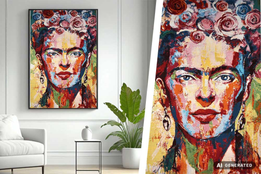 Echte Kunst für Ihre vier Wände! Das bunte Gobelin-Bild in den Maßen 70 x 125 cm ist der absolute Hingucker! Ds6083 Deko Panel Frida Zimmer 1 (2) Gobelin sonstige Gobelin-Panel - Frieda - 70 x 125 cmPanel-Gobelinstoff mit buntem Motiv