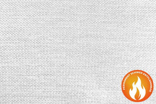Permanent schwer entflammbarer Blackout mit stylischer Flechtstruktur und dem höchsten Schallabsorptionsgrad! Ds6183 Akustik Blackout Off White S4 Permanent schwer entflammbar Akustik-Blackout - schwer entflammbar M1 - Off-WhiteWeißer Akustik-Blackoutstoff
