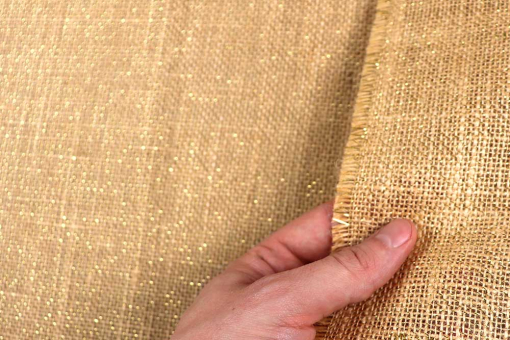 Edle Jute trifft glänzende Metallfäden: Setzen Sie goldene Akzente! Ds6299 Jute Schimmer Gold Rueckseite Weihnachten Uni Jute - Schimmer - GoldJute mit Metallfäden Gold