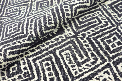 Super schwer, grob strukturiert und mit Recyclinganteil - ein hochwertiger, stabiler Hingucker für Taschen, Bodenkissen & Hängematten Ds6395 Dekostoff Robusta Geo S4 Juli Dekostoff Robusta - GeoDekostoff mit geometrischem Muster