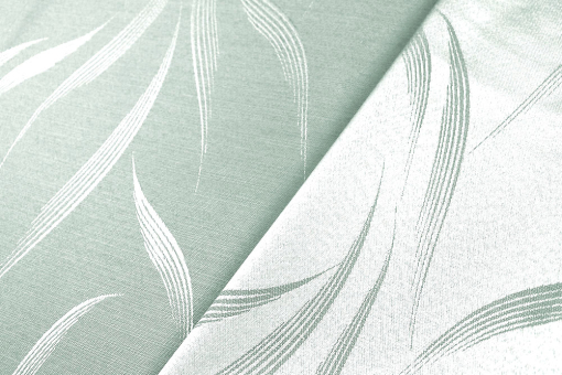 Zweiseitiger Jacquard mit zartem Muster – perfekt für elegante Heimtextilien und stilvolle Accessoires! Ds6417 Dekostoff Jacquard Salbei Gruen Rueckseite Dekostoffe Jacquard Dekostoff Jacquard - Waves - Salbei LightGrüner Jacquardstoff mit Muster