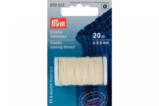 Elastic Naehfaden 970013 Z1 Sonstiges Handarbeitszubehör Elastic-Nähfaden Prym 0,5 mm Rohweiß