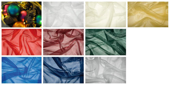 Locker-leichter Organzastoff mit feinem Schimmer in den klassischen Weihnachtsfarben Farbaskala Organza Weihnachten Neu Weihnachten Uni Organza Stoff Weihnachten - uni