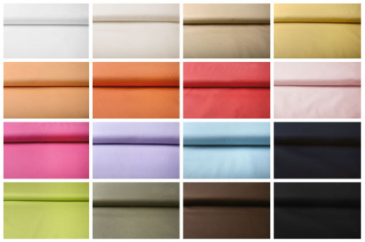Elastische Popeline für bequeme Kleidungsstücke, die jede Bewegung mitmachen Farbaskala Popeline Stretch S4 Dirndlstoffe Baumwoll-Popeline - Stretch - Uni